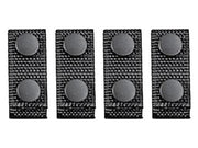 Belt Keepers Kodra Black 2" Belts, Set of 4, Snap Close, Card