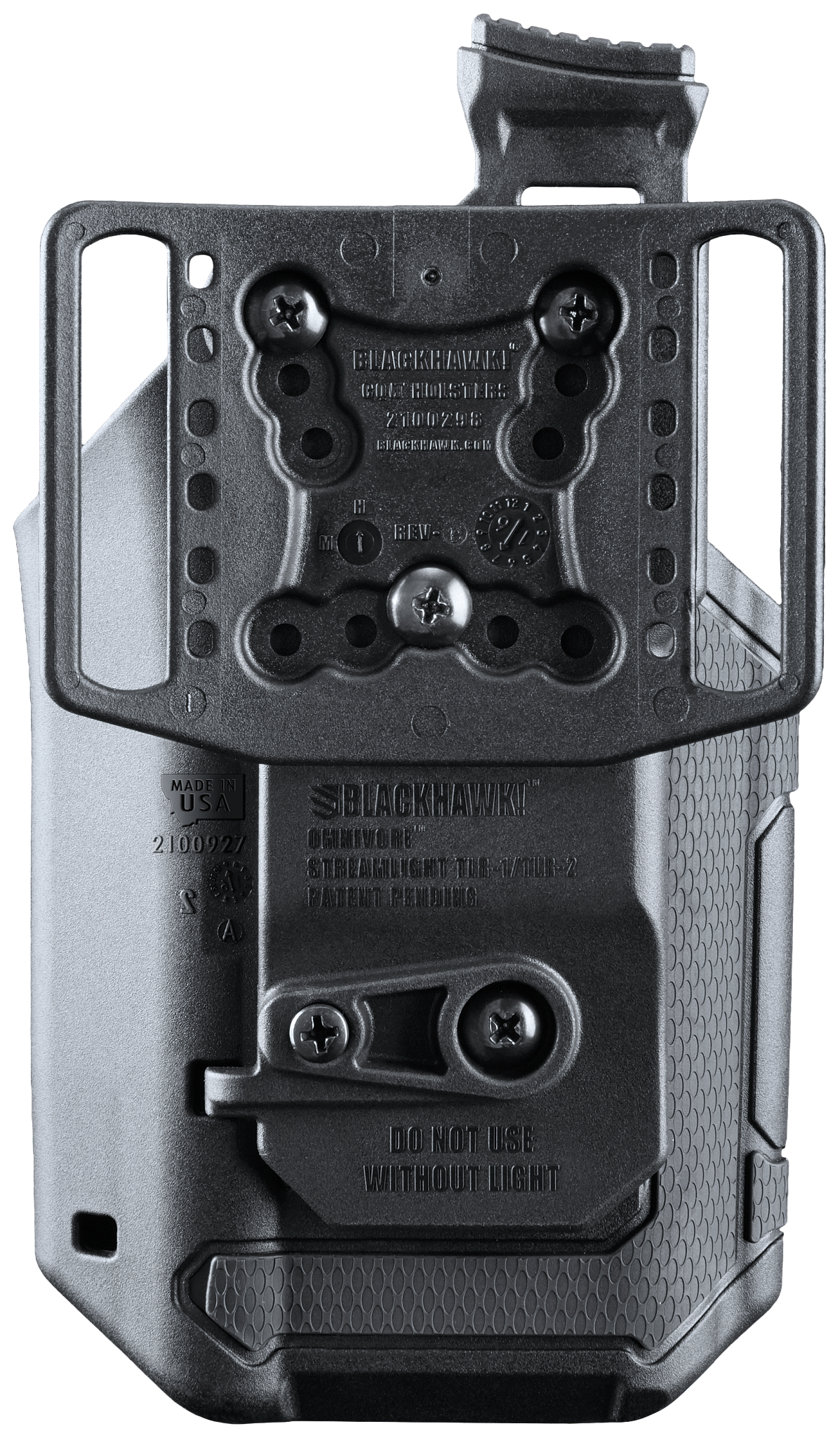 OMNIVORE MULTIFIT LIGHT BEARING W/ STREAMLIGHT TLR-1/2, BLACK/BLACK, LH