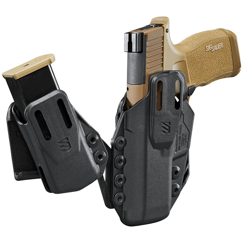 BLACKHAWK! Stache IWB Premium Glock 17/19/19X/22/23/31/32/44/45/47 with  Surefire X300 Inside the Waistband Ambidextrous Holster - Black
