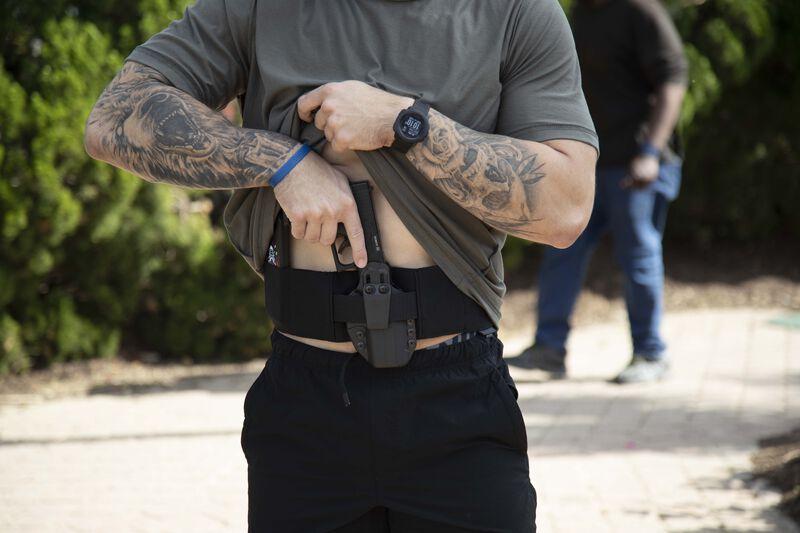 Tactical Belly Band Pistol Holster Concealed Carry Gun Holder fit for MEN  WOMEN