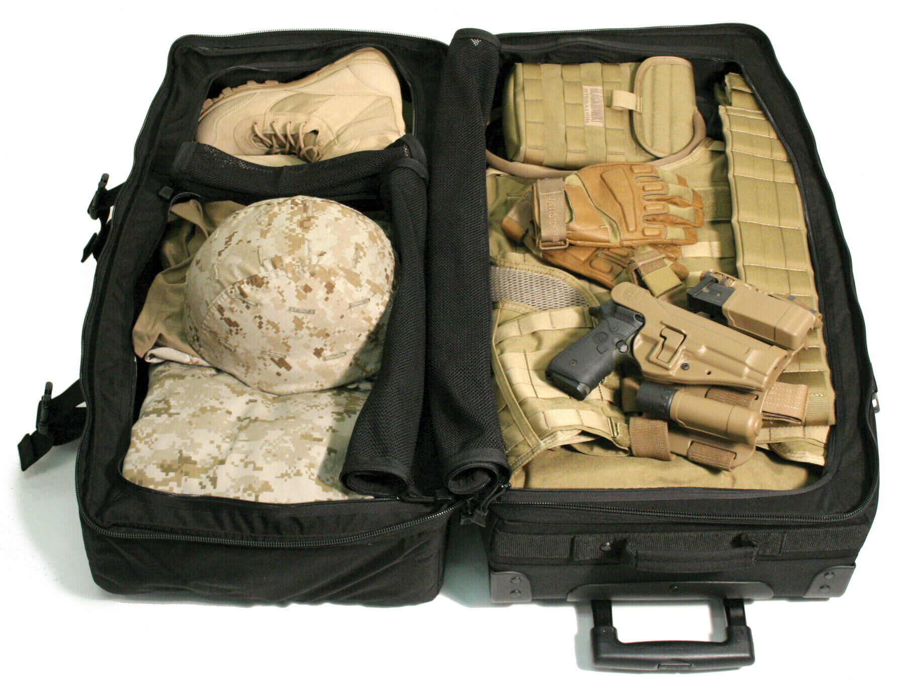 Load out bag with store wheels