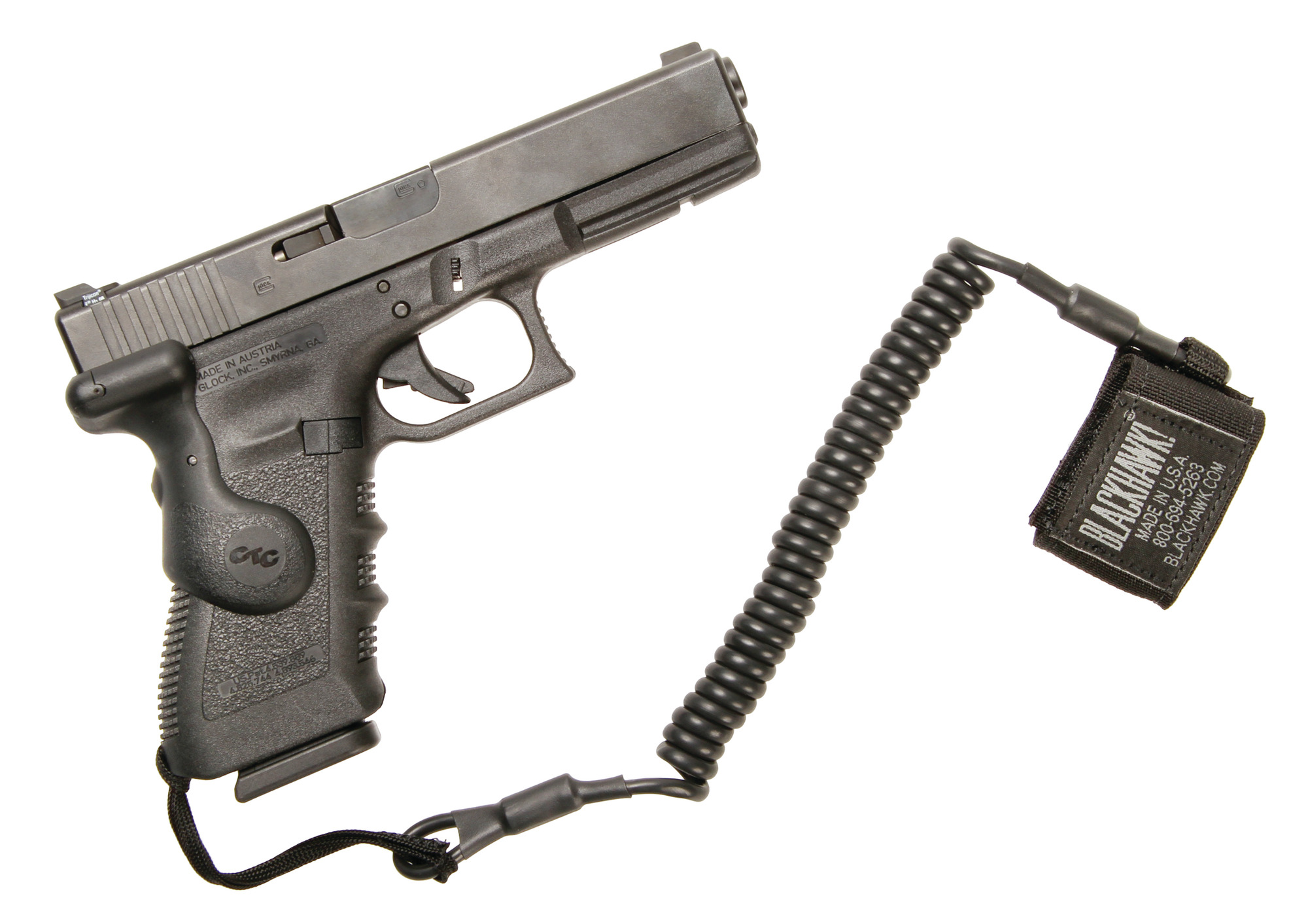 Tactical Handgun Pistol Safety Lanyard Sling Secure Spring Retention Rope Sling 